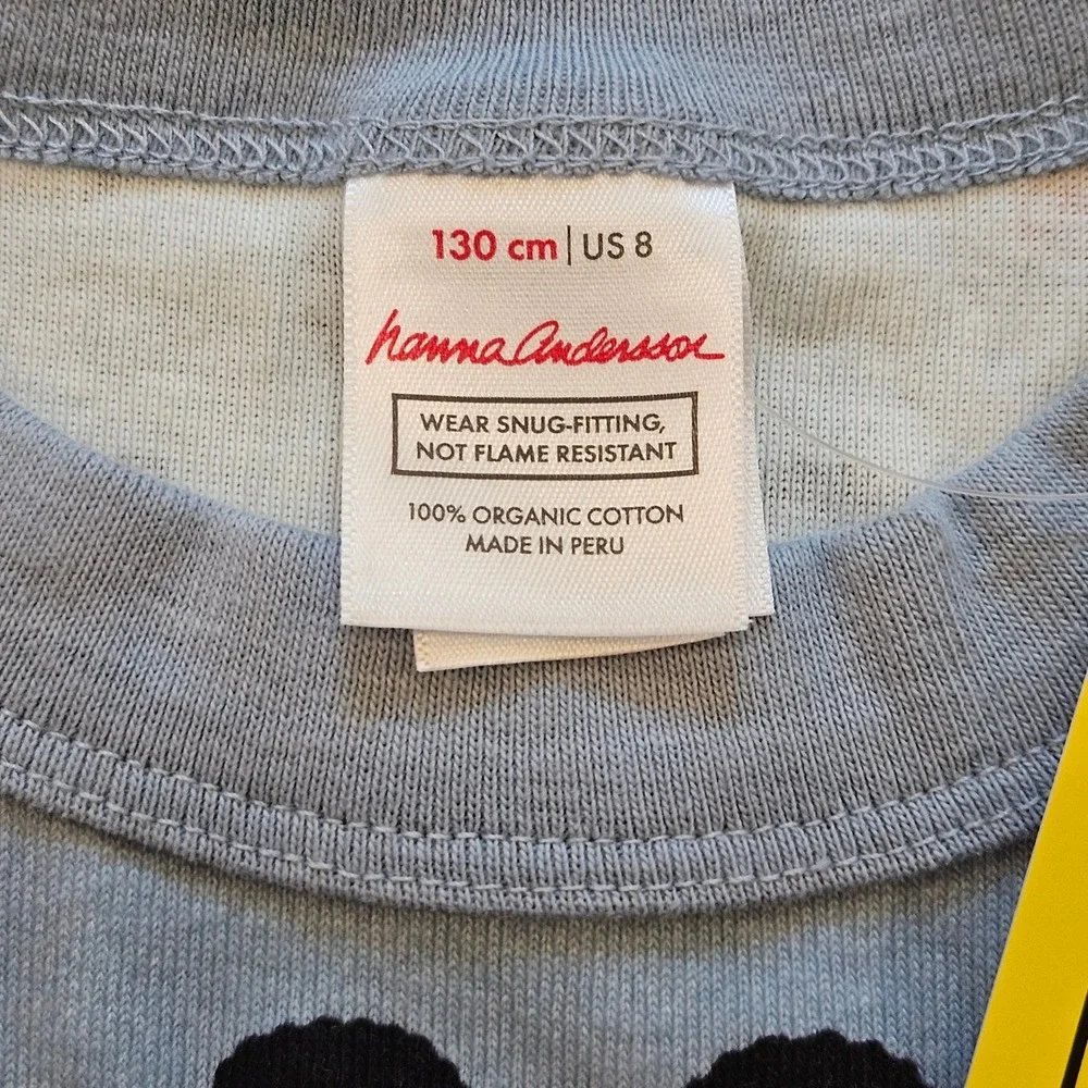 Hanna Andersson Pajama Set Kids 8 Blue Construction Truck NEW Short Sleeve PJs